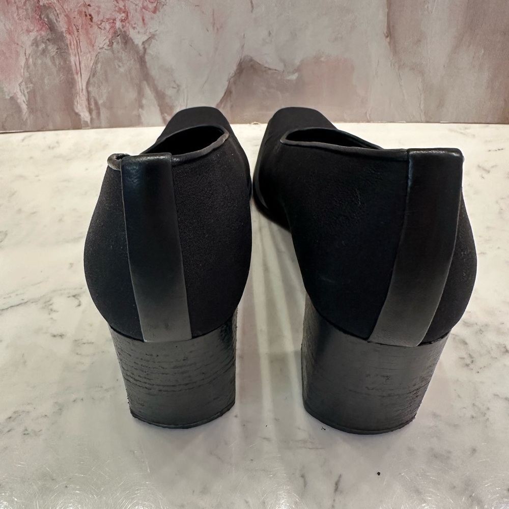 Stuart Weitzman Black Gore-Tex Rainaway Pumps Block Heel Women’s 8AAA Square Toe - Picture 5 of 10